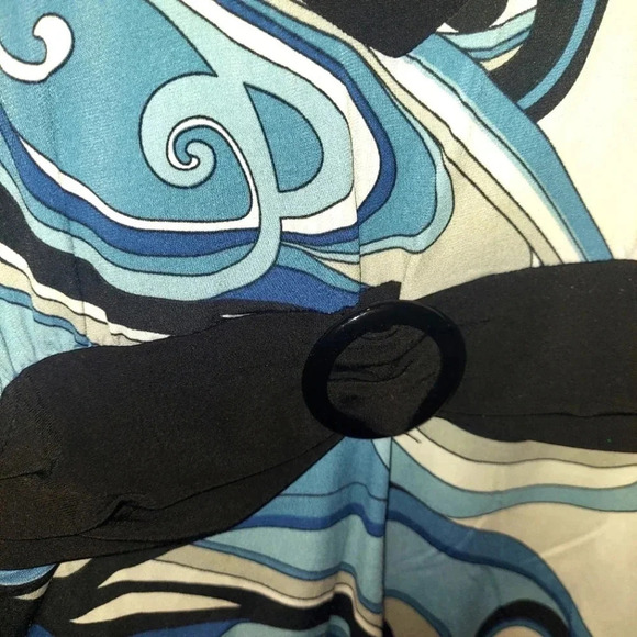 Vintage Dress Barn 3/4 Printed Belted Tunic - Picture 2 of 4